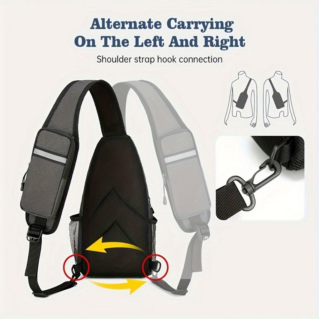 Unisex crossbody taška s velkou kapacitou - Nastavitelný ramenní popruh, Design s více kapsami, Vhodná pro cestování v přírodě, Sport a dojíždění Cestovní tašky