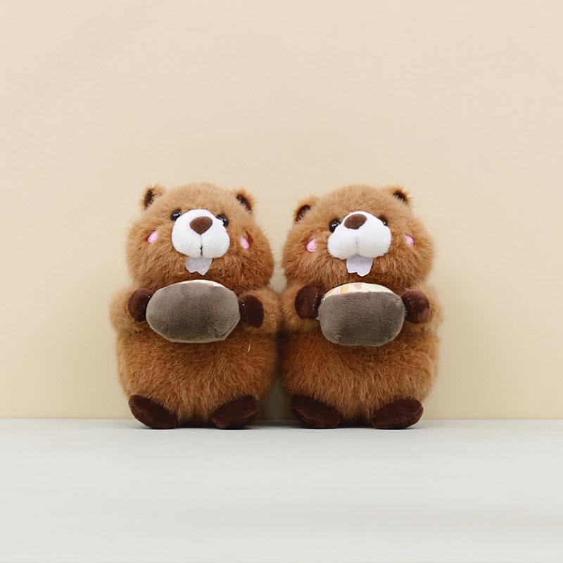 Toy Plush Groundhog Cartoon Keychain Backpack Pendant Childrens Gift Holiday