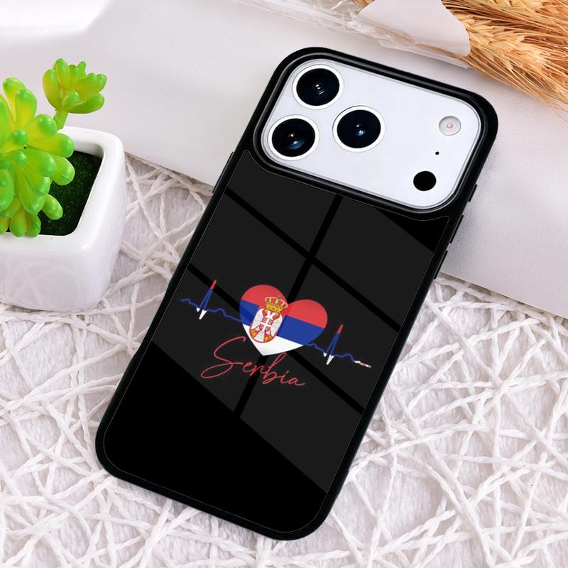 Serbia Flag Shockproof Phone Case for iPhone 17 Air 16e 15 11 12 14 13 Pro Max Cover Coque