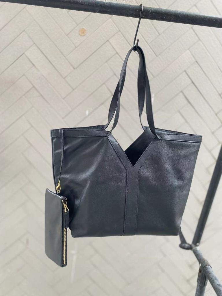 New Lazy and Slack Feeling Large Bag Women's Leather Bag Large Capacity Shoulder Portable Commuter Bag
