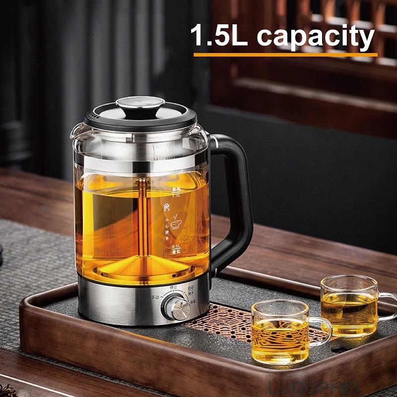 Xiaomi 1.5L Electric Kettle Office Black Tea Pu'er Glass Steam Teapot Auto Keep Warm Boiling Tea Kettle 4Gear Home Health Pot 600W