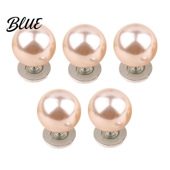 Anti-exposure Buttons for Women 5Pcs Fake Pearl Clothing Removable Decorative Brooch Pins No No-sew Shirt Sew Safety Pins Neckline Embellishment,