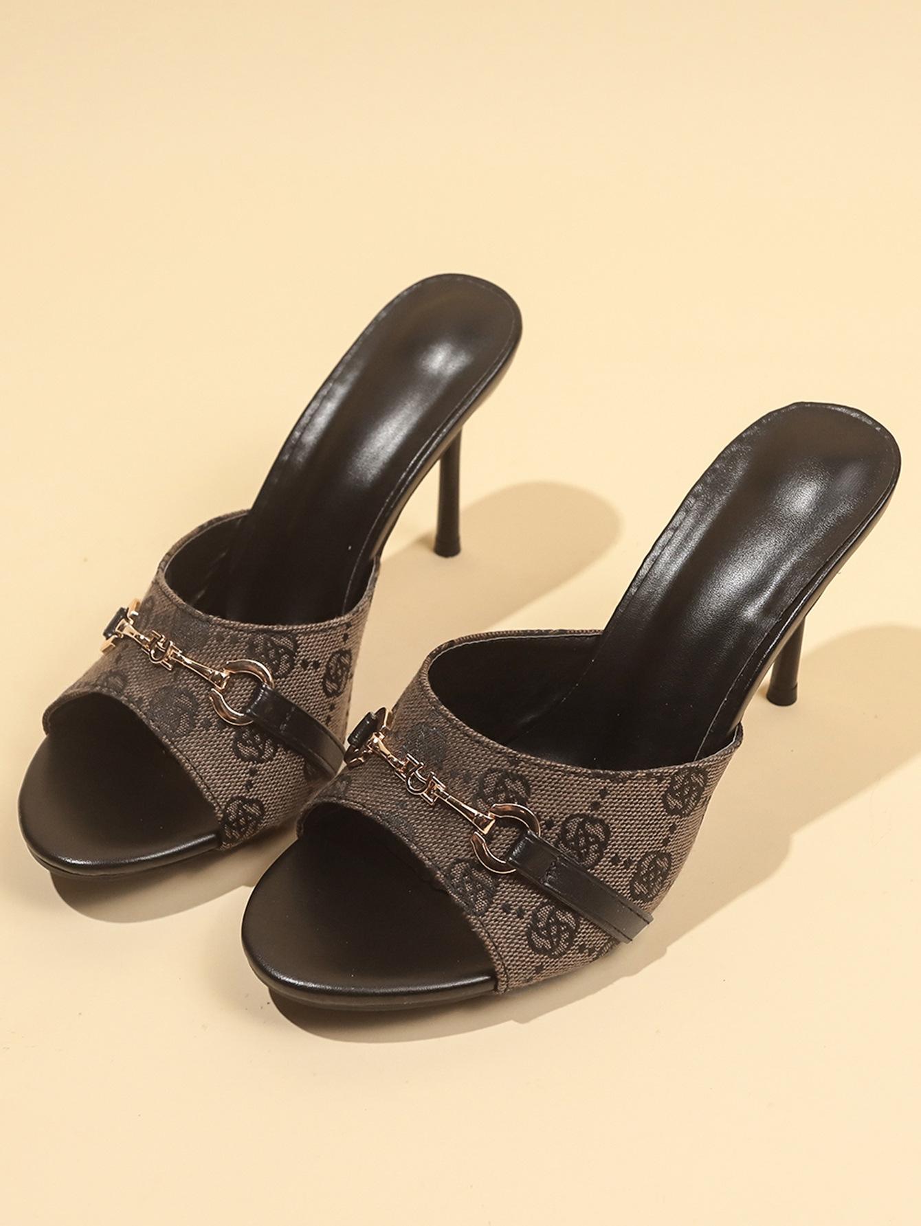 

Юго-Восточная Азия летние новые босоножки на высоком каблуке повседневные универсальные туфли с леопардовым принтом для отдыха с открытым носком танкетка с рыбьим ртом 34 темно-коричневого