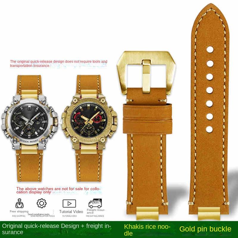 Schnellwechsel MTG B3000 Retro Leder Uhrenarmband Für Casio MTG-B3000B/BD Edelstahl Adapter Herren Rindsleder Uhrenarmband