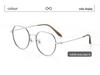 Korean Style Large Frame Glasses for Women: Slimming Oval Silver Frame Eyewear for Round or Square Faces, Model 5305