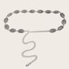 Women Waist Chain Bohemia Style Adjustable Denim Belt Alloy Polished Edge Waist Strap Jewelry Accessories