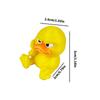 Cartoon Angry Duck Figurine Set, 4 Piece 3D Printed Yellow Duck Figures for Desktop Placement, Display Shelf Accent, and Office Shelf Use, Collectible