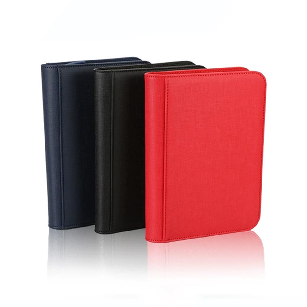 4 Pockets Side Loading Zipper Card Album Pu Leather 160 Cards Binder Tcg Game With Sealed Fixed Pockets Pages For Mgpkmfowygo