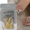 New Nail Art Jewelry Metal Three-dimensional Bow Metal Mixed Color Nail Art Jewelry