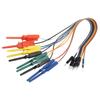 Male/Female Logic Analyzer Cable Test 25cm10 Needle Hook Clamp Kit 5-Color Logic Analyzer Cable Clamp Probe Retractable Clip