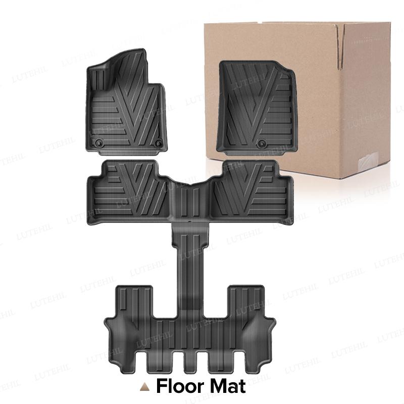 LUTEHIL For LHD KIA Sorento 6-seat 2021-2024 23 All-Weather TPE Floor Mat Trunk Mat Custom Carpet Cover Auto Interior Accessorie