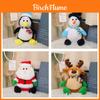 Christmas Santa Claus Plush Toy Cute Reindeer Stuffed Animal Holiday Gift 21cm