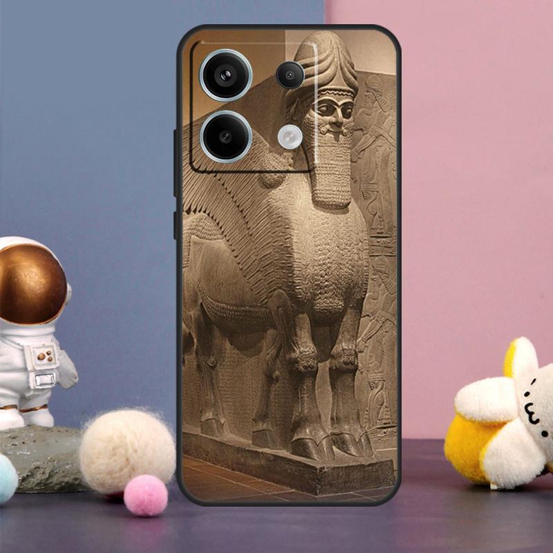 Lamassu Assyrian Mesopotamian Case For Xiaomi Redmi 13C 12 12C 9C 10C Redmi Note 11 12 13 Pro 9 10 10S 11S 12S Back Cover