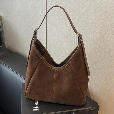 2025 New Large-capacity Portable Shoulder Bag Korean Version Retro Niche Commuter Bag Versatile Tote Bucket Women's Bag