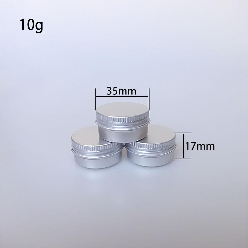 50PCS 10g 30g 50g 100g Aluminum Tin Jars Empty Cosmetics Container Metal Candle Jars with Lids Lip Balm Pot Face Eye Cream Box