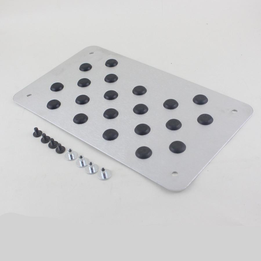 

Universal Car Aluminum Rubber Heel Pedal Mat