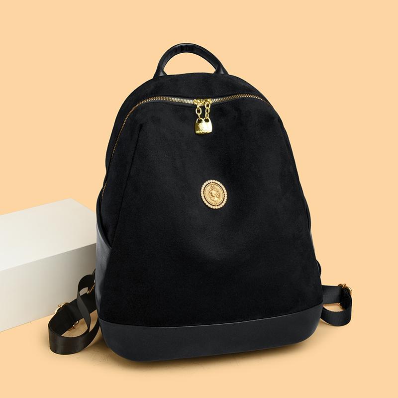 Stitching Backpack Anti-Theft Women's Backpack Large Capacity Student Schoolbag