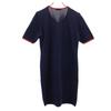 YVES SAINT LAURENT Short sleeve one piece M Navy system Heart Pocket Women Used
