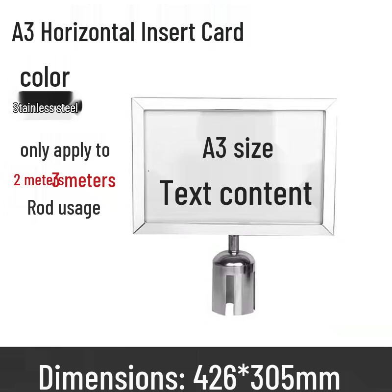 Queue Barrier Guidance Sign Stand