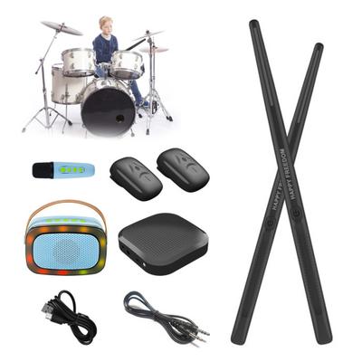1 Set Air Drum Kit with Drumsticks Pedals Audio Converter Speaker 3D Motion Sensing Electric Drum Beginners Virtual Drum Percussion Instrument