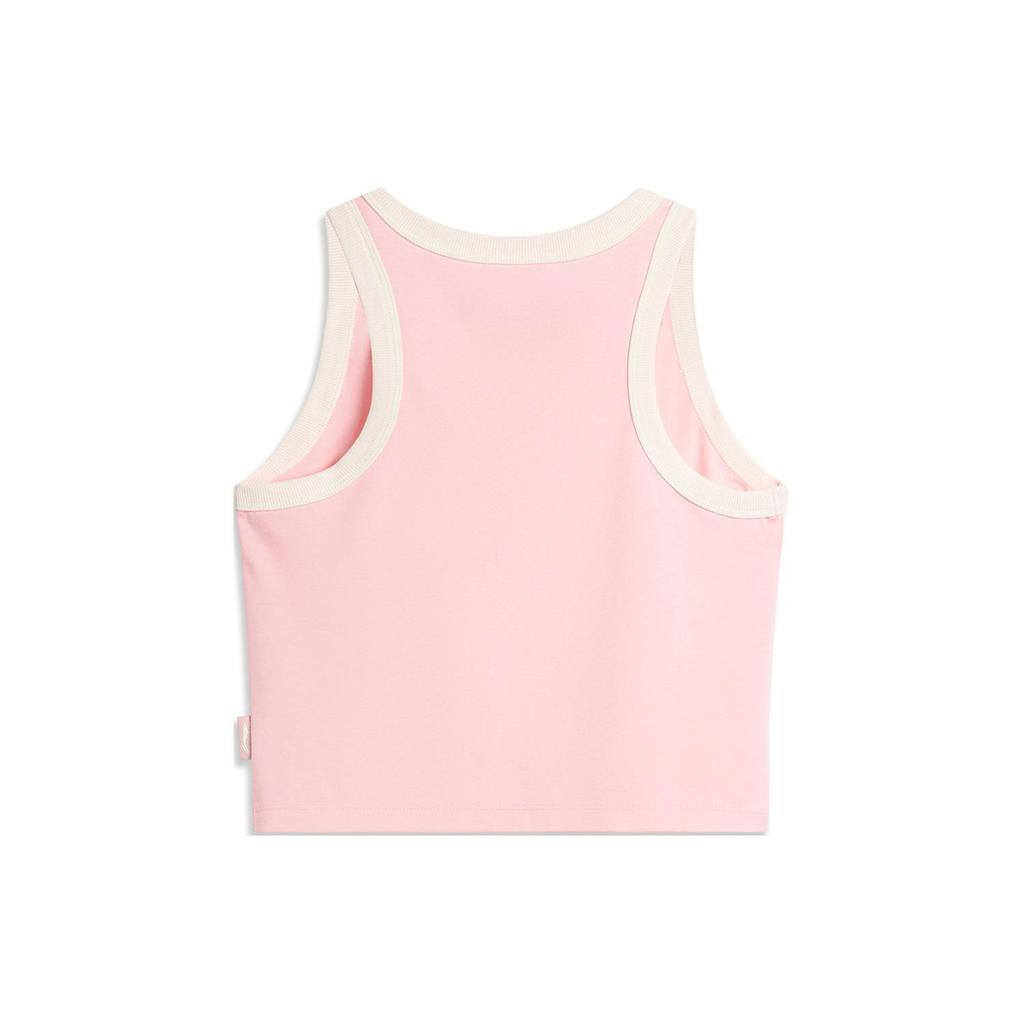 Li-Ning Weekend Youth Color Blocked Knitted Tank Top Women tops Light-Pink AVSU492-7