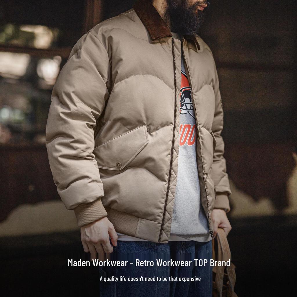 Men's Retro CWU45P Short Cotton Bomber Jacket - Warm Winter Outerwear