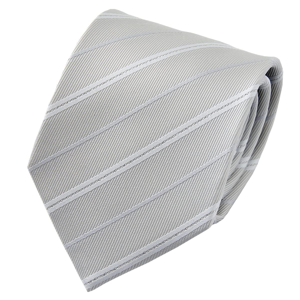 [Ojie] Men s Tie, Silver, 100% Silk, Made in Japan, Formal Tie, Ceremonial Wear, Wedding, Reception, Business