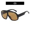 New Retro Big Frame Square Sunglasses Women Brand Black Gradient Cool Men Sunglasses One Piece Designer Pilot Sun Glasses