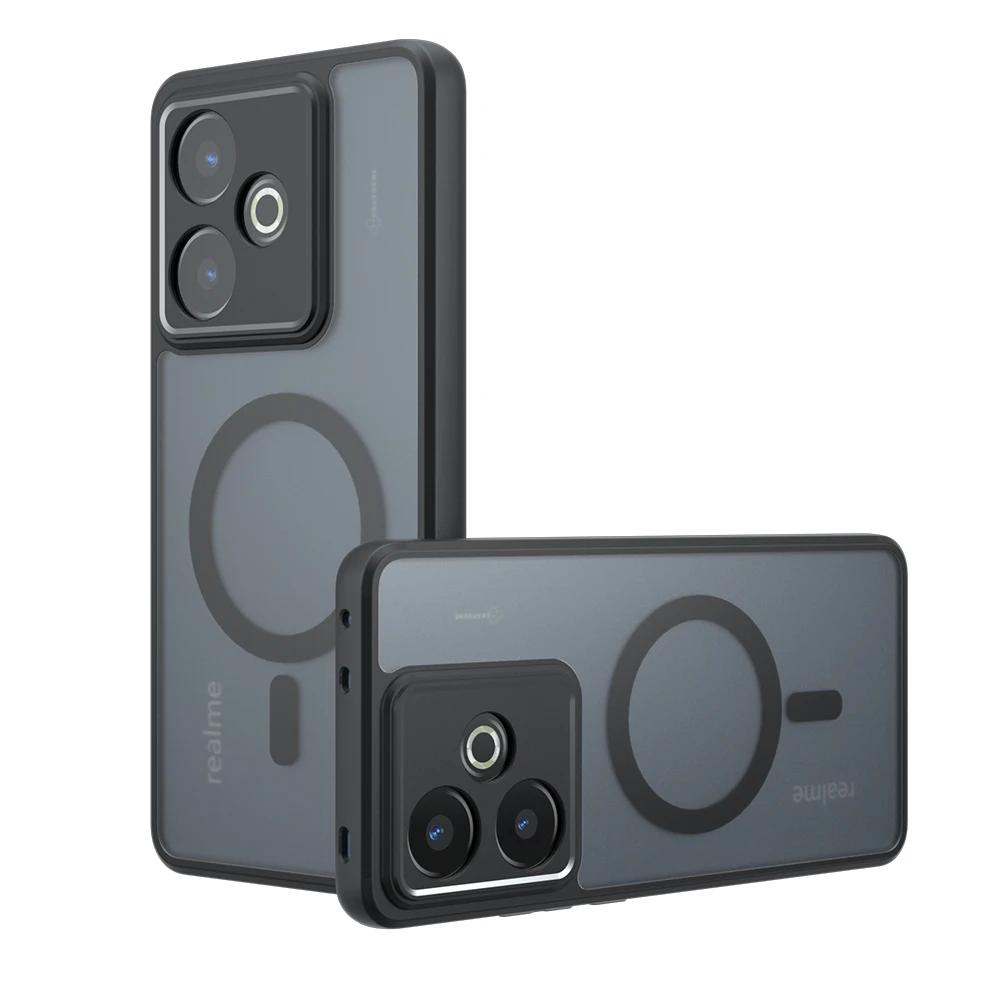 For Realme GT 7 Magsafe Magnetic Acrylic Matte Case For OPPO Realme GT 7 Pro Neo 7 Shockproof Transparent Cover Hard Bumper