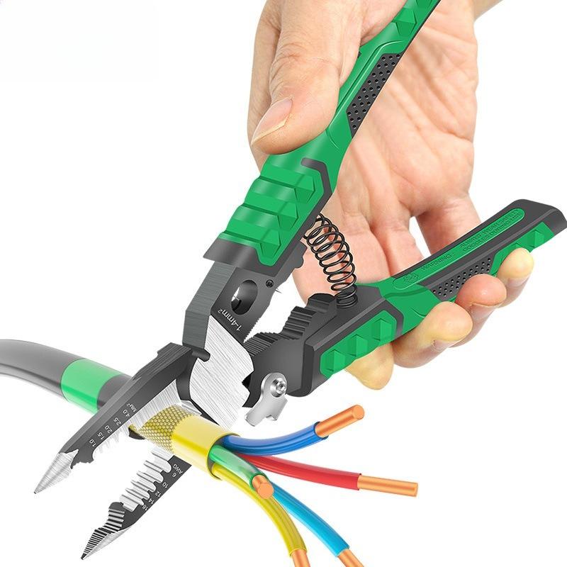 Multi Functional 9-inch Pointed Wire Stripping Pliers, Cable Crimping Pliers, Mini Manual Electrician Specific Pliers
