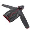 Elastic Fabric Cycling Rain Jacket Dark Grey Rain Coat Easy To Carry Rain Over Jacket  Travel Use