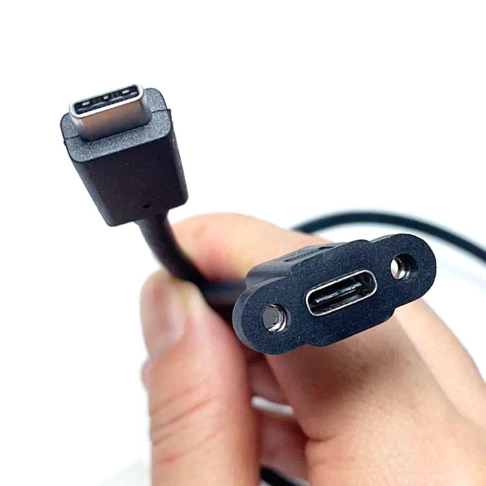 To Female Type C Panel Mount USB3.1 USB-C Male To Female Cable Lock Connector Cable USB-C Extension Line Type C Extension Cable