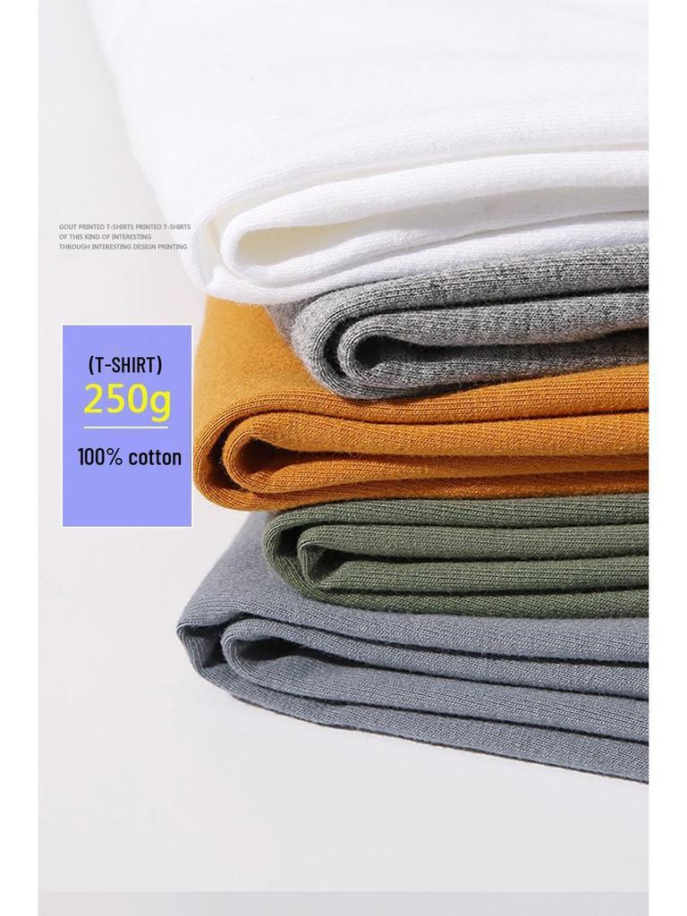 Men's Trendy Little Man Print Japanese T-Shirt - Pure Cotton, Short Sleeve, Loose Fit, Crew Neck