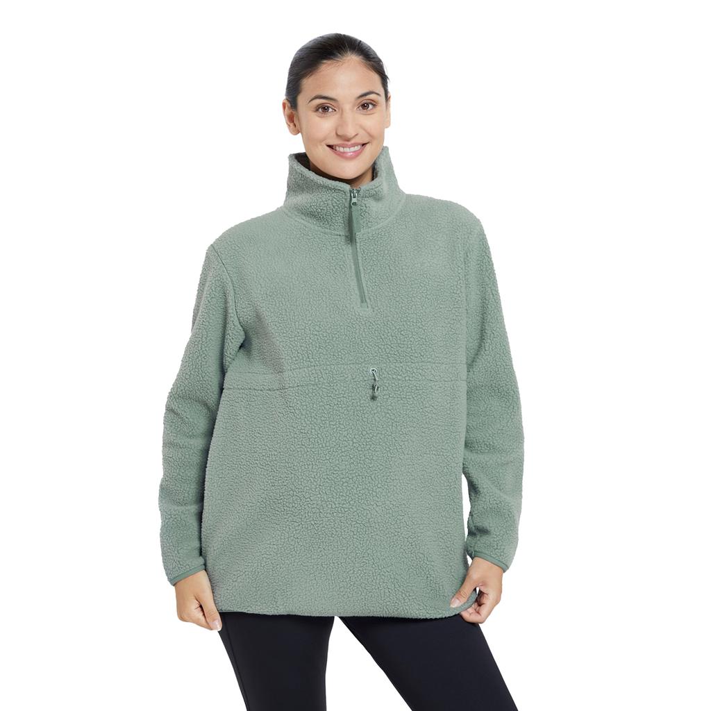 Mountain Warehouse Womens/Ladies Cosy Sherpa Half Zip Maternity Fleece Top