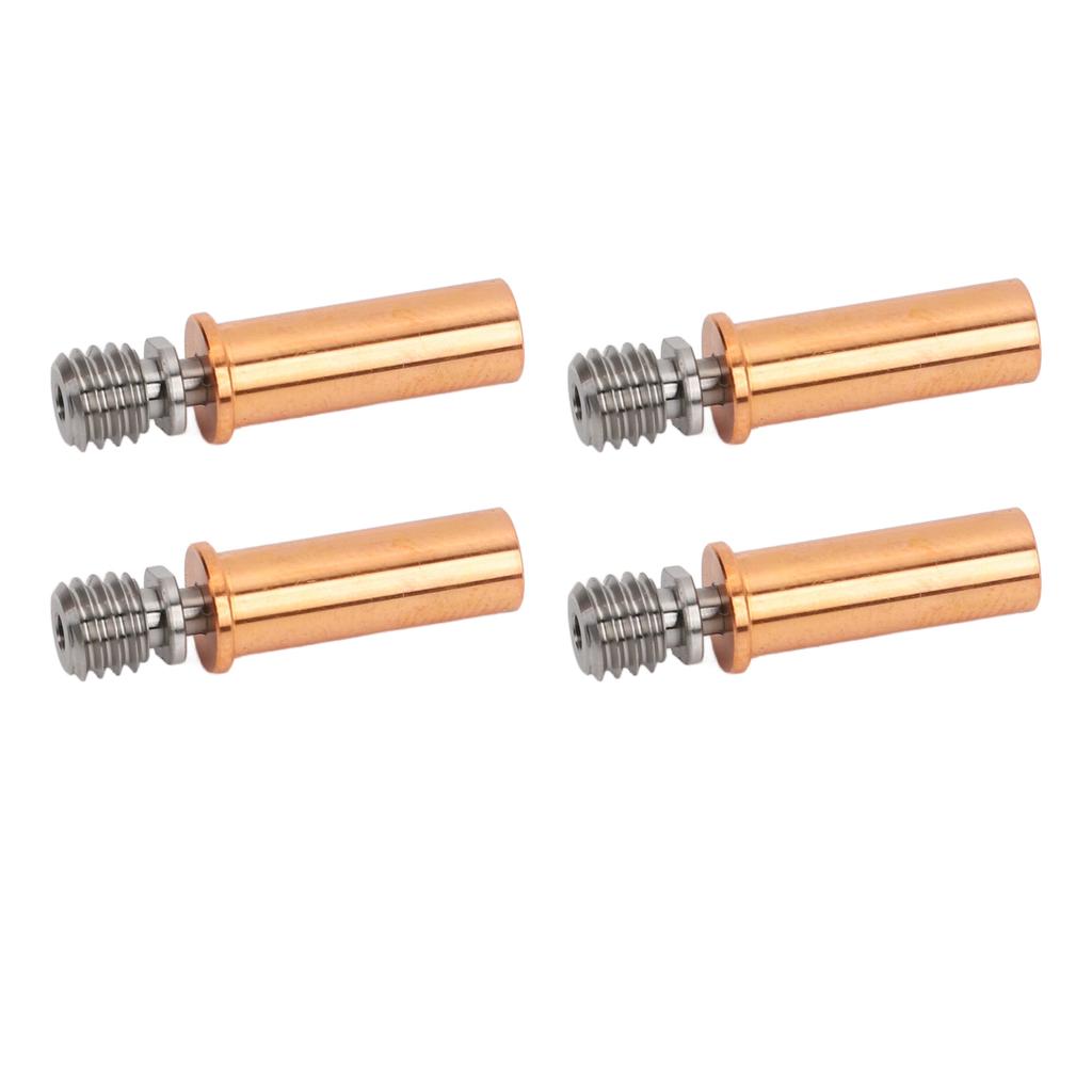 4pcs 3D Printer All Metal Heatbreak Professional Copper Alloy Extruder Throat Tube Replacement for 3D Printer