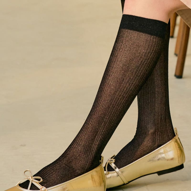 Biarritz Socks Eve Glitter Knee Socks 5 Colors