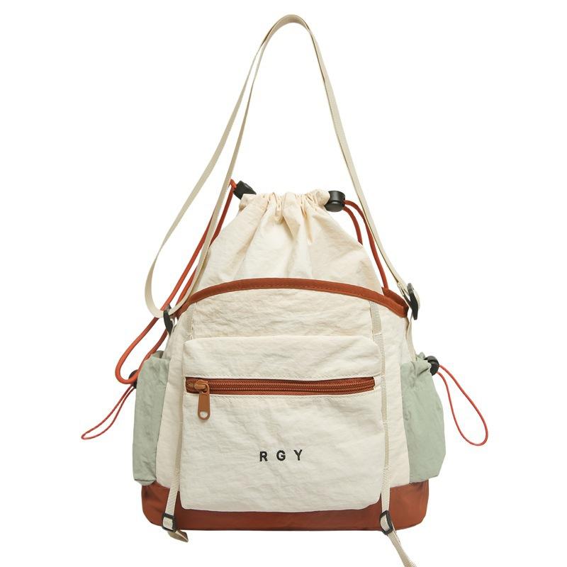 Nylon cloth drawstring bucket bag women's new trend large capacity shoulder bag casual messenger bag bag