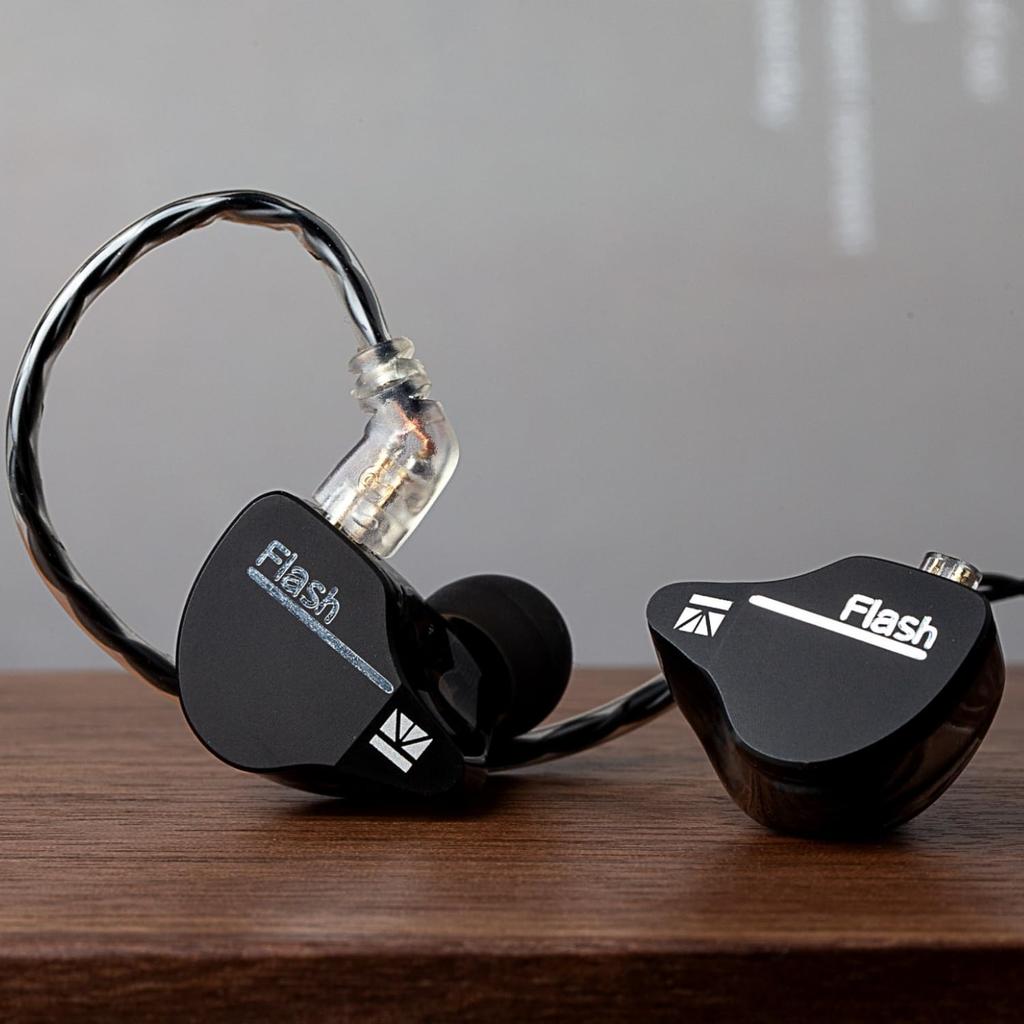 [2024 New Design Popular Wired Earphones] KBEAR Flash High-Isolating In-Ear Earphones with High-End HIFI Sound Quality, Ear-Hook Design, Detachable