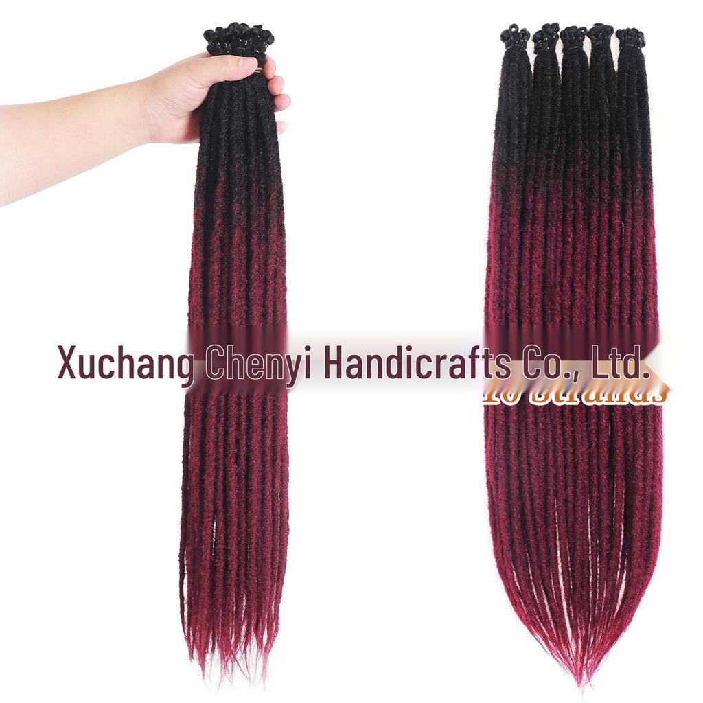 24" Multicolor Gradient Reggae Dreadlock Wig for Women