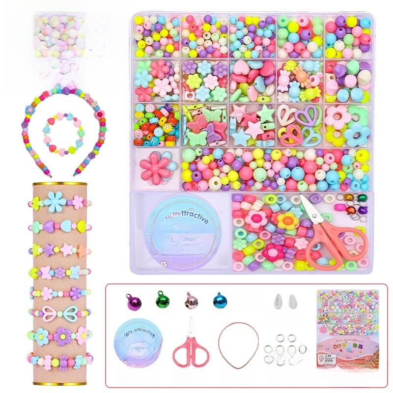 Crafting Bead Children Kit Plastic Elements Brain Development Bonding Family
