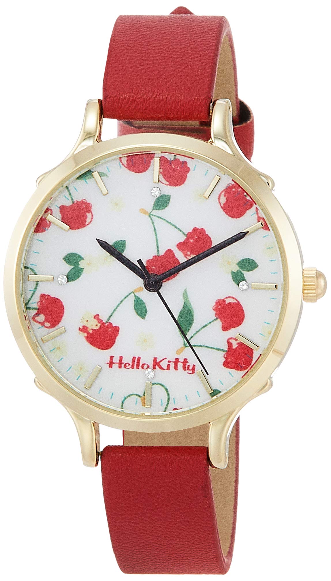 

Field Work Analog Hello Kitty Cherry Watch Leather Strap White Dial Red [Fieldwork] KT006-3 Women s