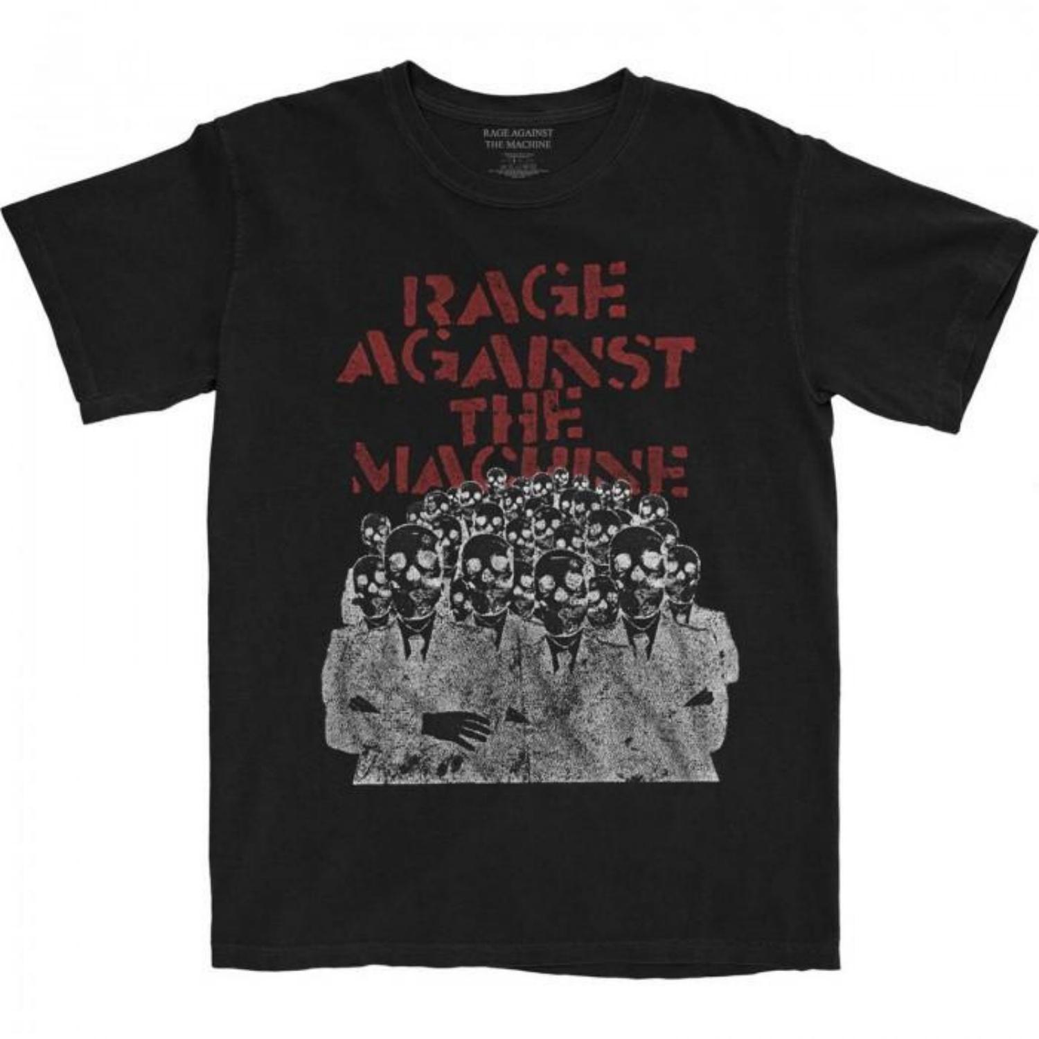 

Rage Against the Machine Unisex Adult Crowd Masks Cotton T-Shirt S чёрный