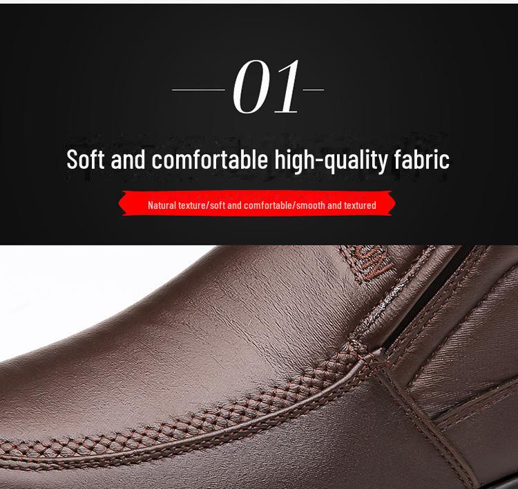 Pantofi de iarnă pentru bărbați din bumbac: Dimensiune mare, plus catifea, caldă, îngroșată, anti-alunecare, impermeabilă pentru vârste mijlocii și vârstnici.