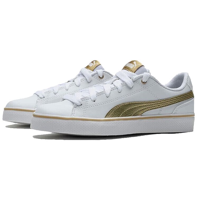 Puma Court Point Vulc V2 Retro Casual Low Top Sneakers Unisex Sneakers White Platinum 362946-15