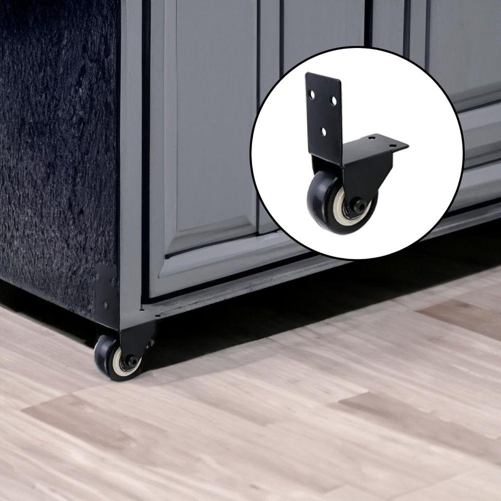 L Shape Plate Furniture Caster Silent Load-Bearing Caster Portable Hardware Caster Office