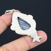 Natural Spider Web Jasper Gemstone Pendant Flower 925 Sterling Silver For Girls