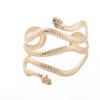 Retro Greek Roman Open Ended Snake Shape Bracelet Armband Upper Arm Cuff Armlet Festival Bridal Bikini Dance Jewelry