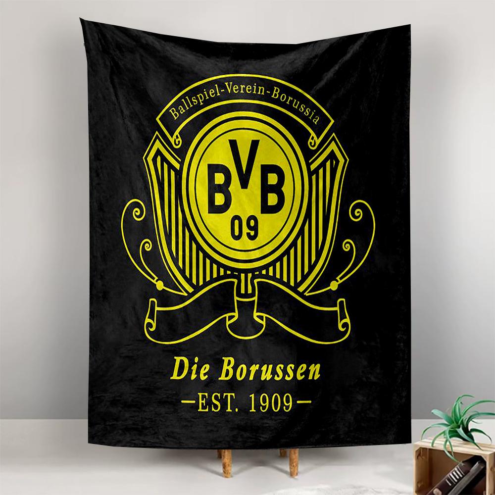 Yellow Borussia Dortmund Team Logo Black Design Patterned Decor Patterned Tapestry for Bedroom and Living Room Home Decor Sofas