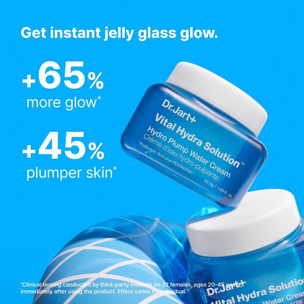 Dr.Jart+ Vital Hydra Solution Hydro Plump Water Cream – Deep Hydration with Hyaluronic Acid & Pentavitin, Korean