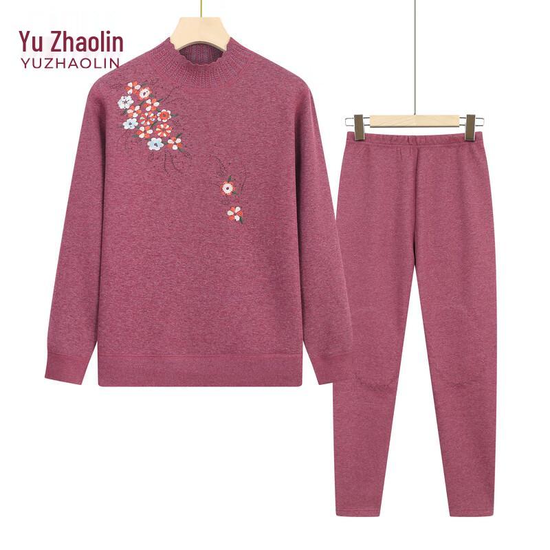 

YUZHAOLIN Women s Fleece-Lined Thermal Underwear Set L